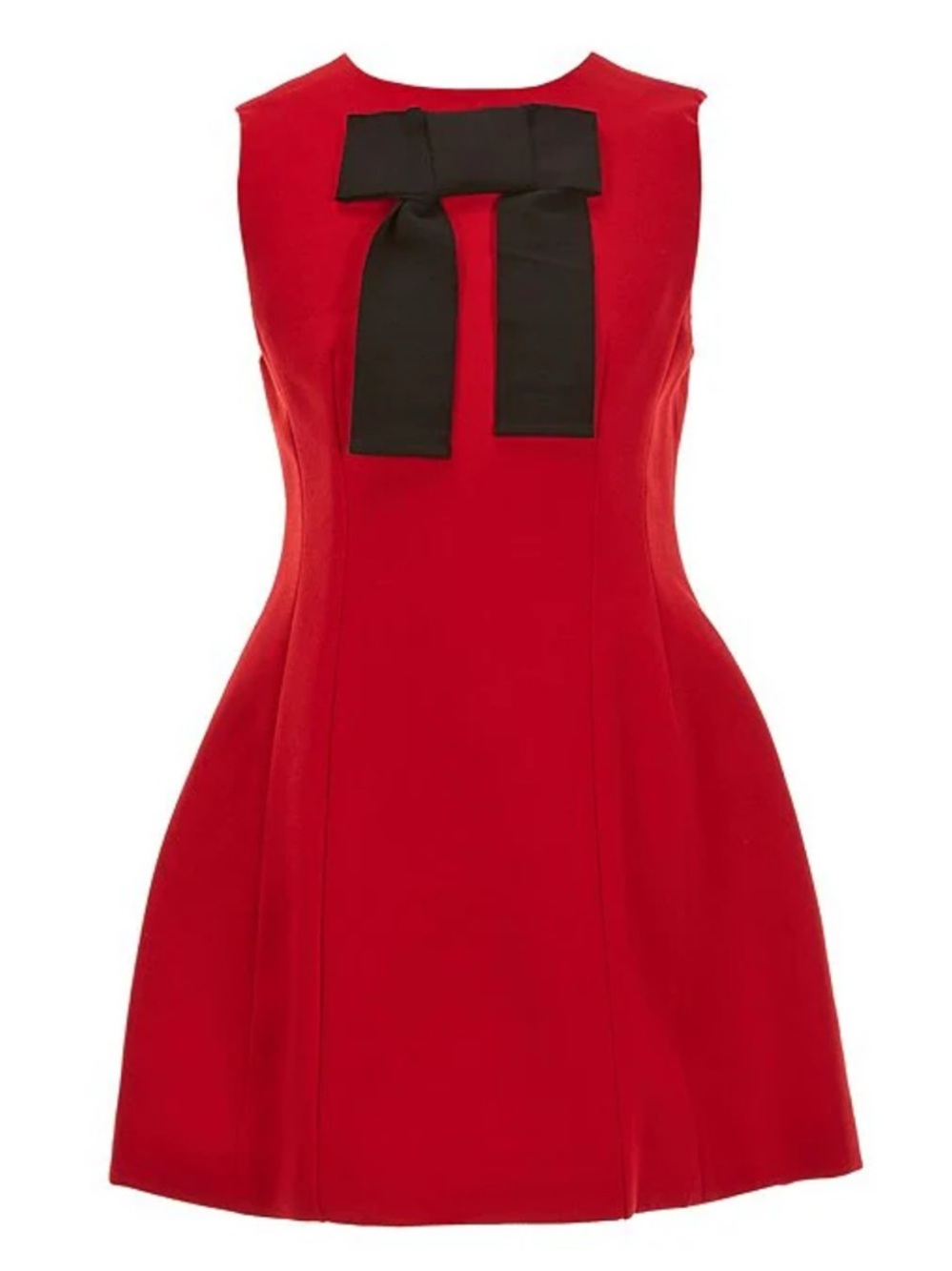 A loves a girls Red Fit-and-Flare Dress with Black Bow